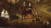 Portrait of a couple with two children and a Nursemaid in a Landscape REMBRANDT Harmenszoon van Rijn